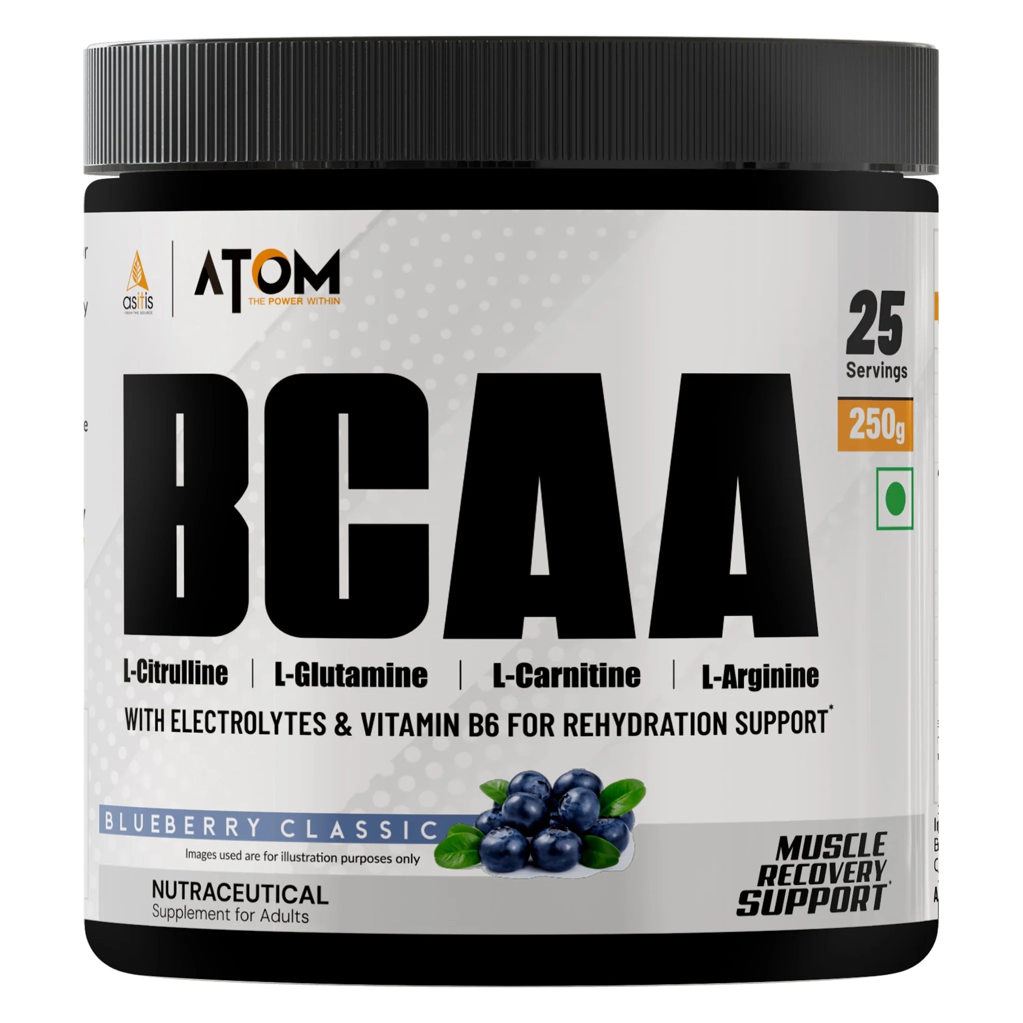 ATOM BCAA 250g with L-arginine, L-Carnitine, L-Citrulline