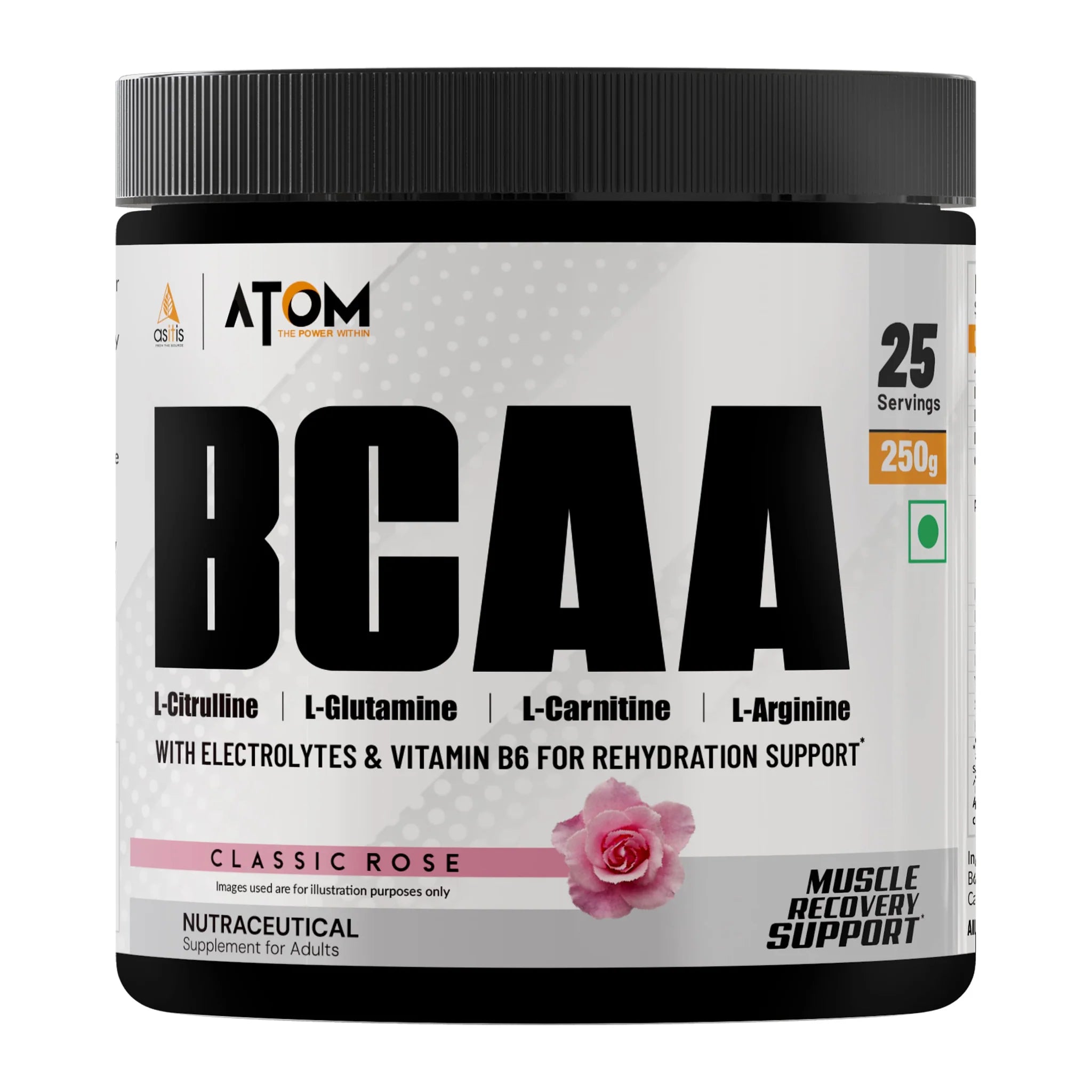 ATOM BCAA 250g with L-arginine, L-Carnitine, L-Citrulline